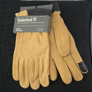 Timberland Mens Nubuck Leather Touch Screen Tip Gloves